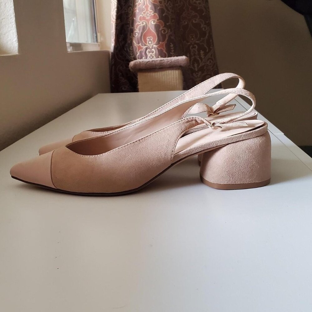Mango Classic Slingback Pumps in Neutral/Beige colors - Picture 3 of 7